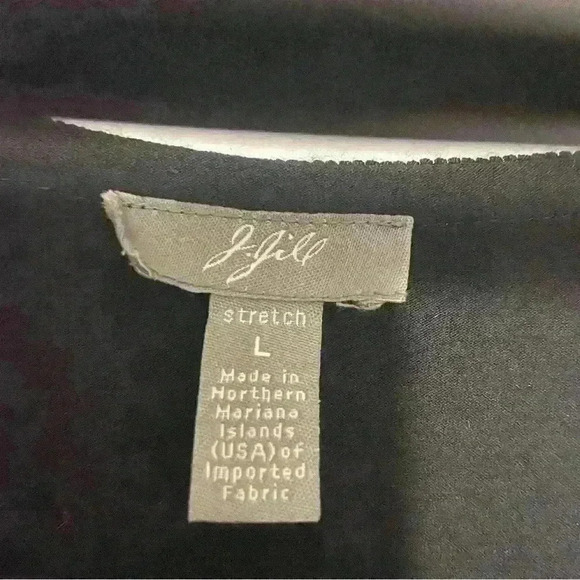 J Jill Midi Sleeveless V Neck Tie Waist Size L. Black. Casual Spring - Picture 10 of 10